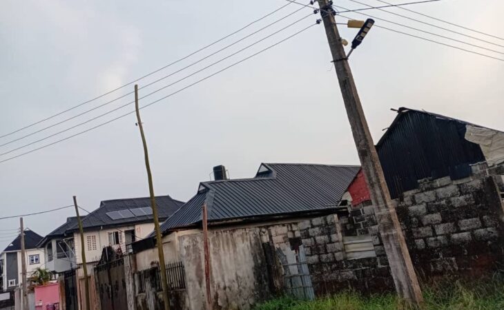 Uncompleted 2-bedroom bungalow with 2 car park spaces for sale in a fenced and gated estate at Desa Ibeju-Lekki Lagos.